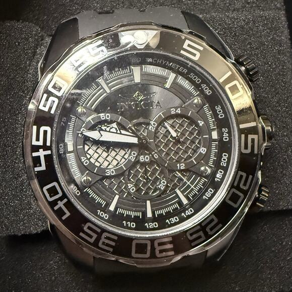 Invicta Speedway SCUBA Typhoon Black Mens Watch 50mm Chronograph 26309 NEW INBOX main image 5